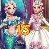 Elsa Mermaid Vs Princess Game 