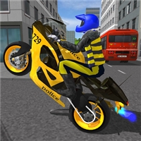 Police MotorBike Race Simulator 3D Game